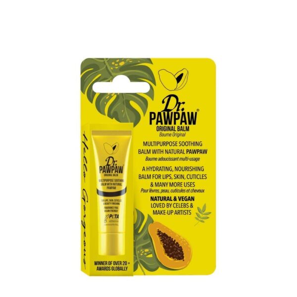 Dr. Pawpaw Original Balm for Lips, Skin, Hair, Nails and Cuticles,10 millilitres (Single, Original Balm)