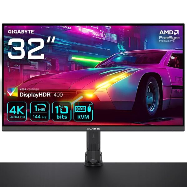 GIGABYTE M32UAE EK 31.5" LED 4K Ultra HD Gaming Monitor - 3840 x 2160(4K Ultra HD), 144Hz, 1ms, FreeSync Premium Pro, DisplayHDR 400, HDMI 2.1, DisplayPort 1.4