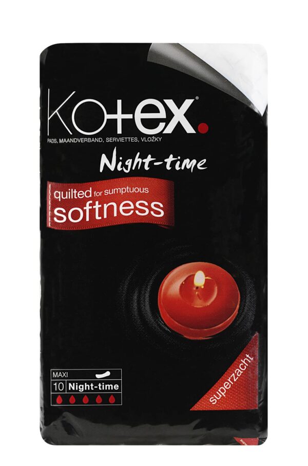 Kotex Maxi Night Time Sanitary Towels, 10 towels