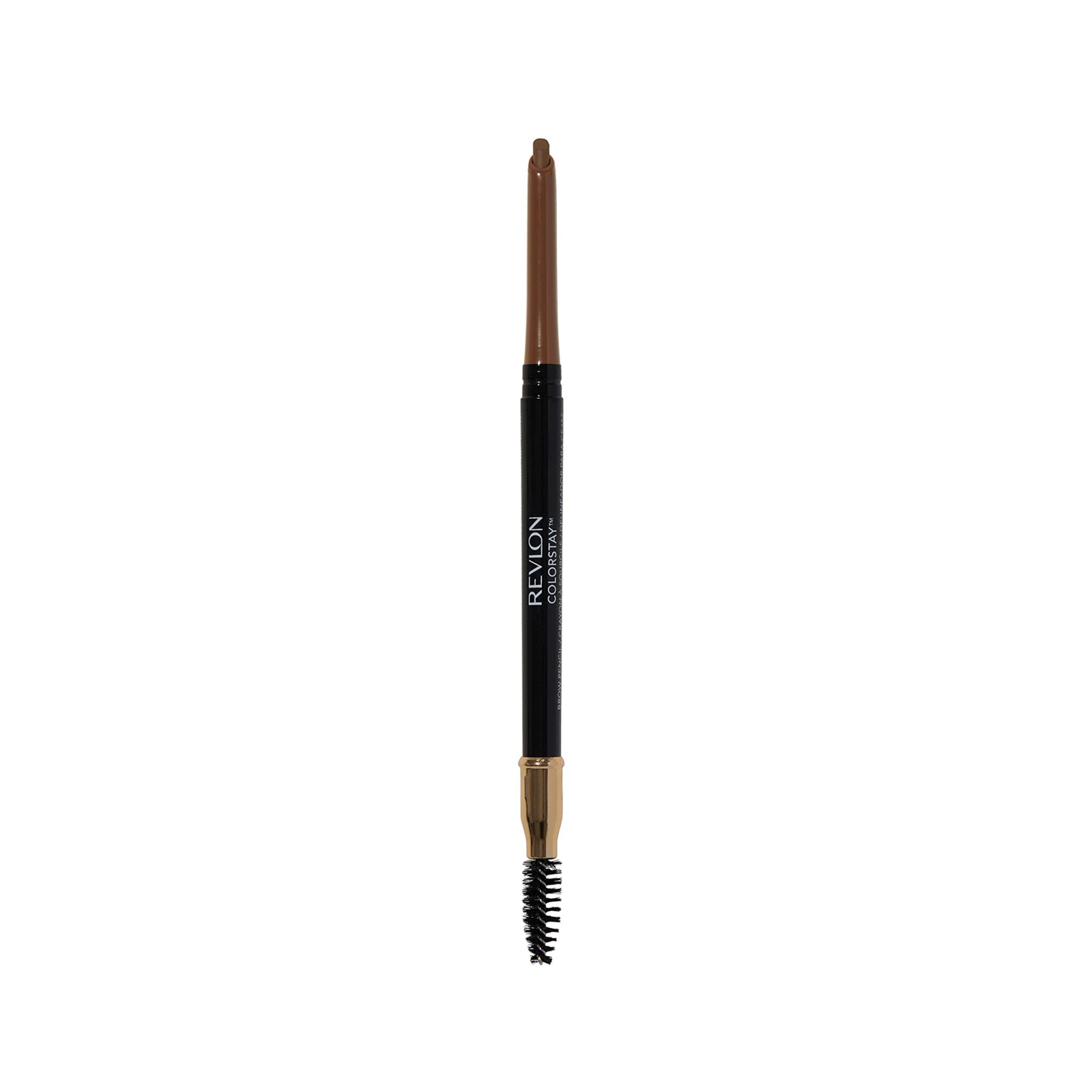 Revlon 24HR Colorstay Eyebrow Pencil with Spoolie Brush, Waterproof Angled Tip Applicator, Unisex, 210 Soft Brown, 0.9 g