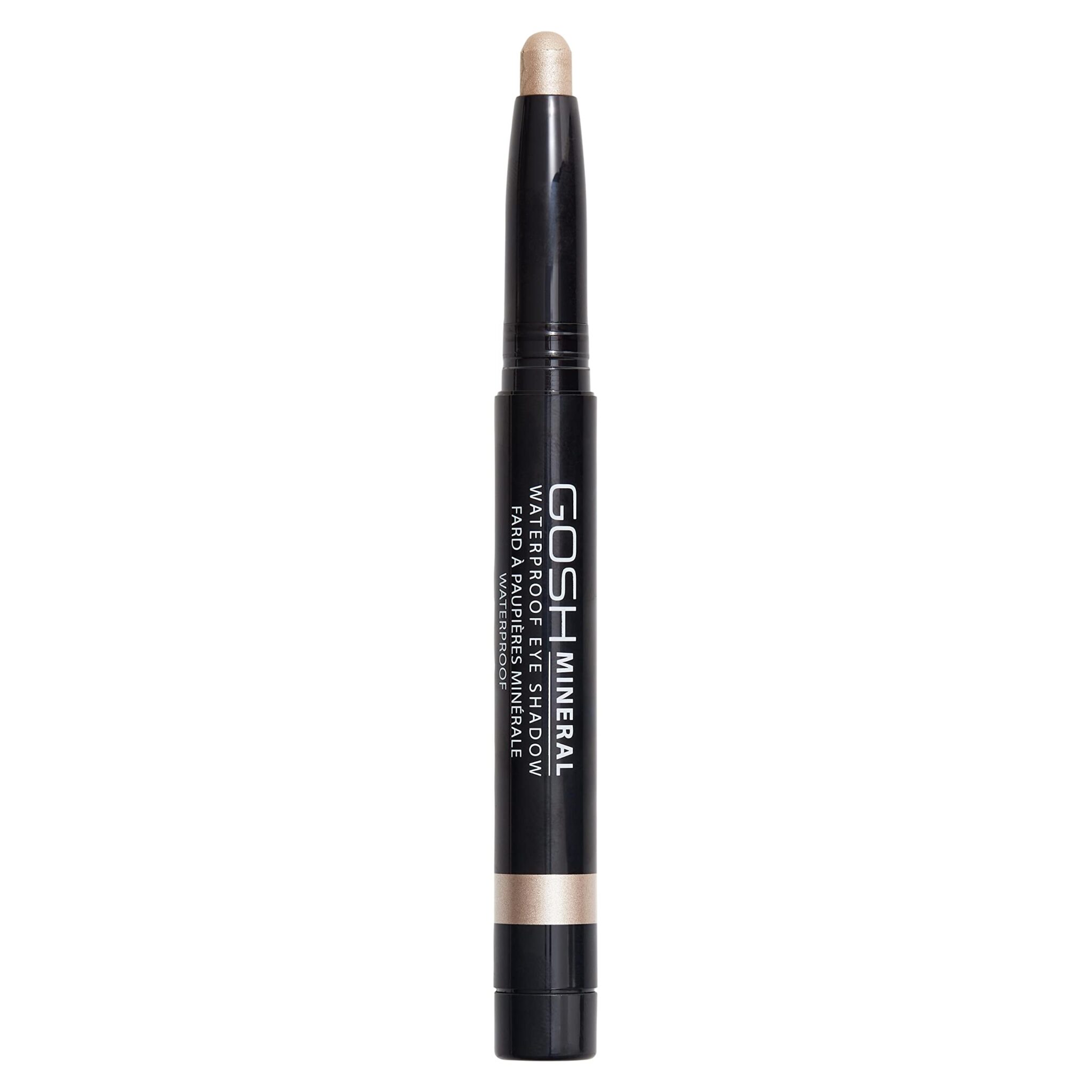 GOSH Mineral Waterproof Eye Shadow I rotating eye shadow pencil with creamy texture for easy application and intense colour result I waterproof, long-lasting and perfume free I 011 Vanilla Highlight