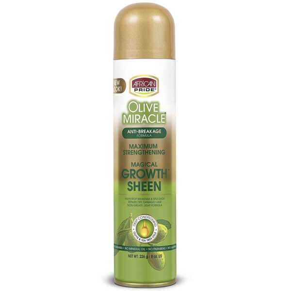 African Pride Olive Miracle Growth Sheen Spray 8 oz.