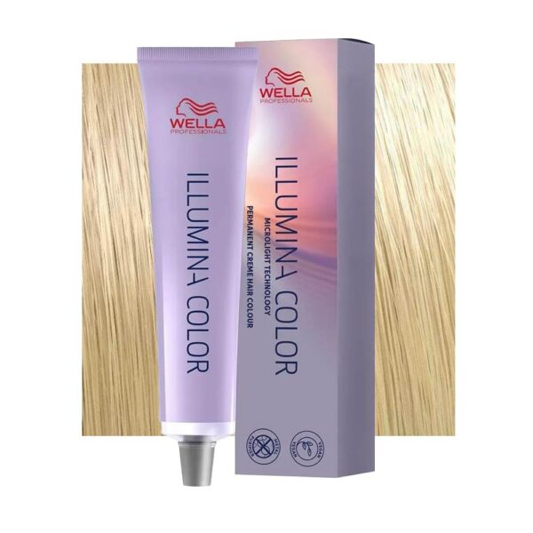 Wella Illumina Color Permanent Hair Color, No. 10/38 Lightest Gold Pearl Blonde, 0.08103 kg, 8005610