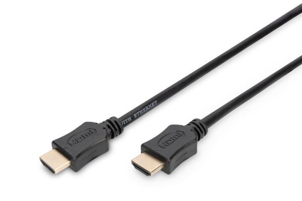 DIGITUS AK-330107-050-S 5.0m Type A Male - Type A Male HDMI High Speed with Ethernet Connection Cable with Gold Plated - Black