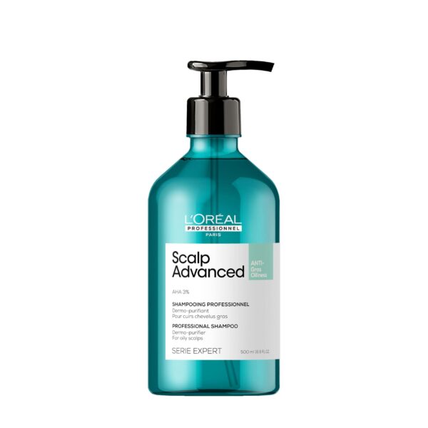 L'Oreal Professionnel Paris Scalp Advanced Anti-Oiliness Shampoo 500ml - sebum-regulating shampoo