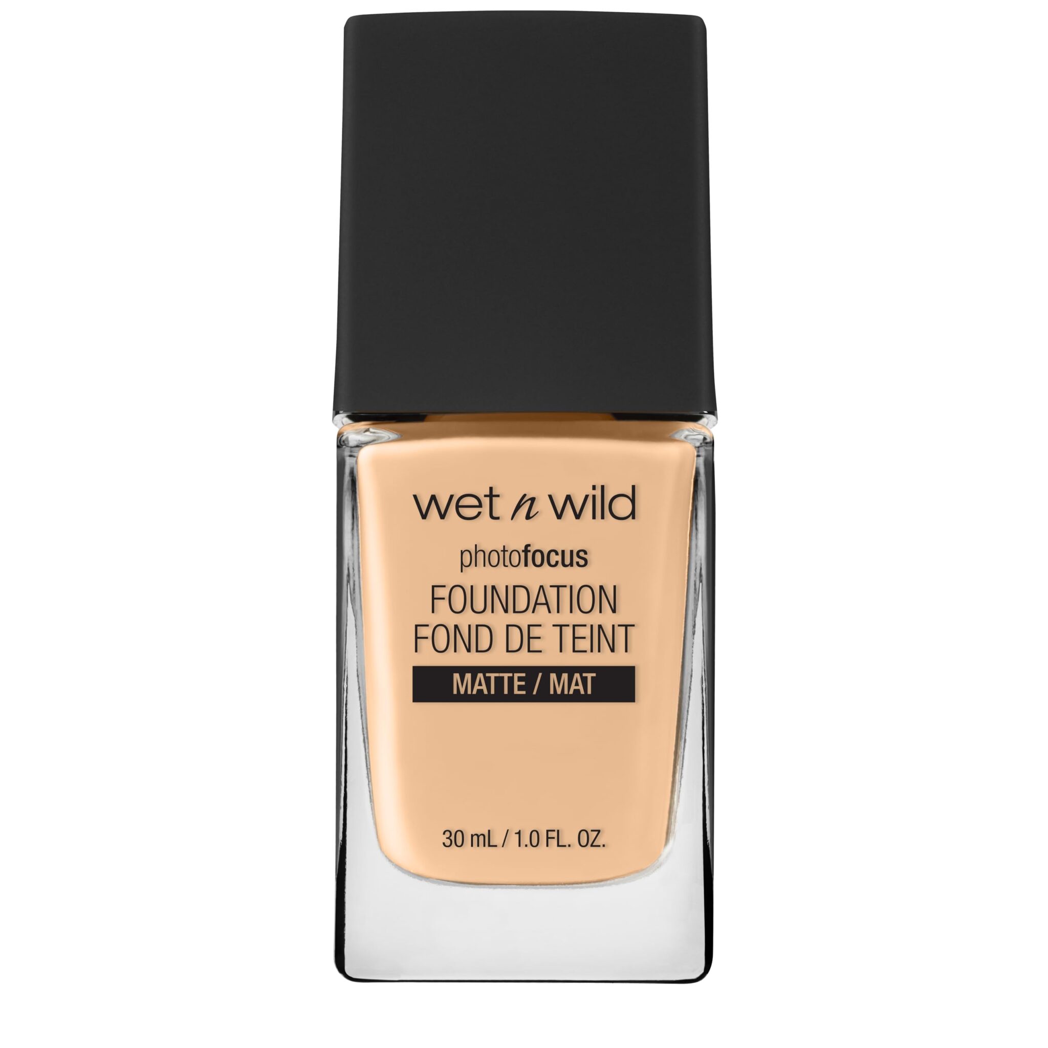 Wet n Wild, Photo Focus Foundation Matte, High-coverage Foundation with Light-adjusting Complex for a White Cast-free Effect and a Camera-ready Makeup, Matte Finish, Vegan, Soft Beige