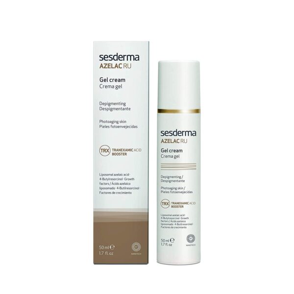 Sesderma | Azelac RU Depigmenting Gel Cream | Diminishes the Signs of Photoaging and Small Wrinkles | Photoageing Skin | Depigmentation | Oily & Combination Skin | 50 ml