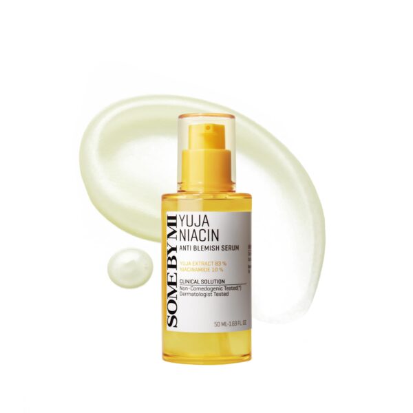 SOME BY MI Yuja Niacin Anti Blemish Serum - 1.69Oz, 50ml - Made from 10% Niacinamide and 83% Yuja Essence - Advanced Skin Brightening and Blemish Care Serum for Dull-Looking Skin - Korean Skin Care