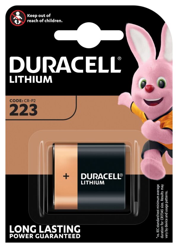 Duracell Ultra M3A DL223 Alkaline 6 V Camera Battery