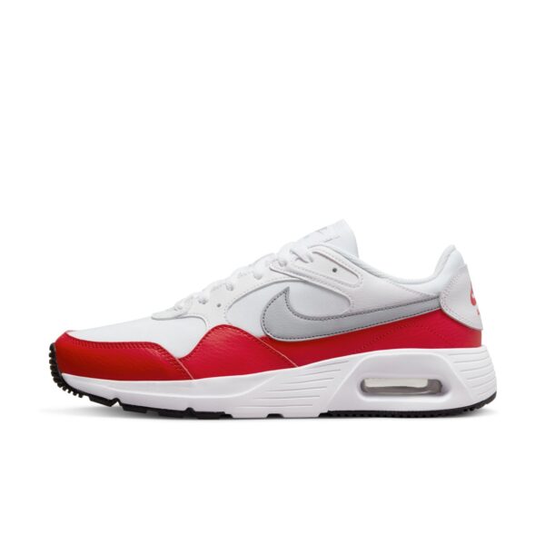 NIKE Men's Air Max Sc Sneaker, White Wolf Grey University Red Black, 11 UK