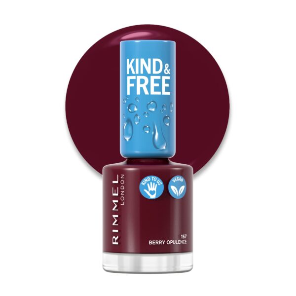 Rimmel London Kind and Free Clean Nail Polish 8ml 157 Berry Opulence