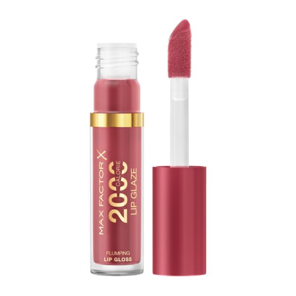 Max Factor 2000 Calorie Lip Glaze Berry Sorbet, Full Shine Lip Gloss, Nourishing with Hyaluronic Acid & Squalane, Instant Plump, Non-Sticky, Vanilla-Milk Scent, Fuller Looking Lips