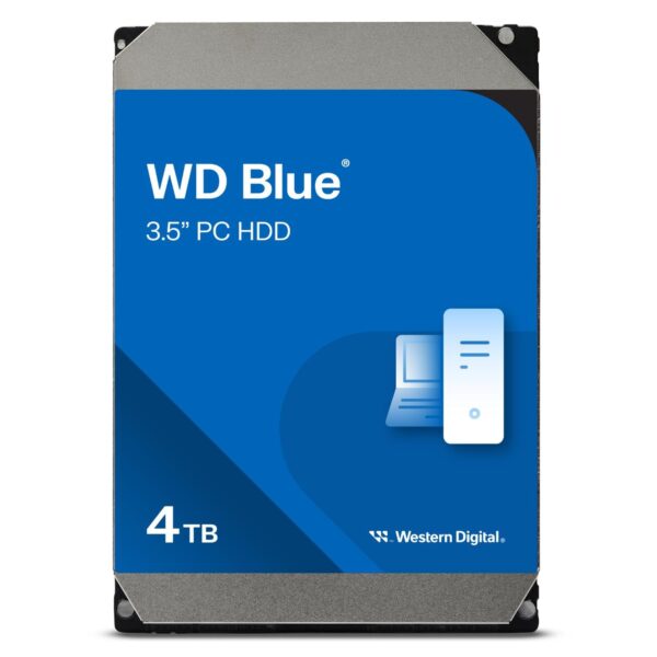 WD Blue 4TB 3.5" Internal Hard Drive - 5400 RPM Class, SATA 6 Gb/s, 256MB Cache, 2 Year Warranty