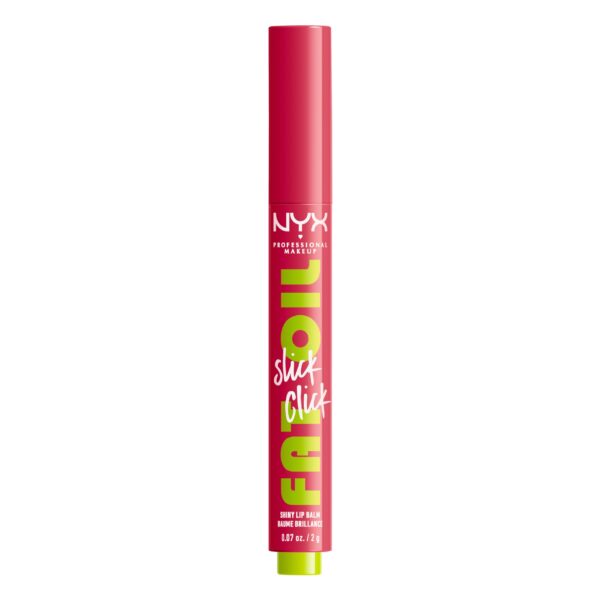 NYX Professional Makeup Lip Balm, A Hint of Colour, Infused with Oils for Long Lasting Hydration, Lightweight & Vegan Formula, Fat Oil Slick Click,Double Tap