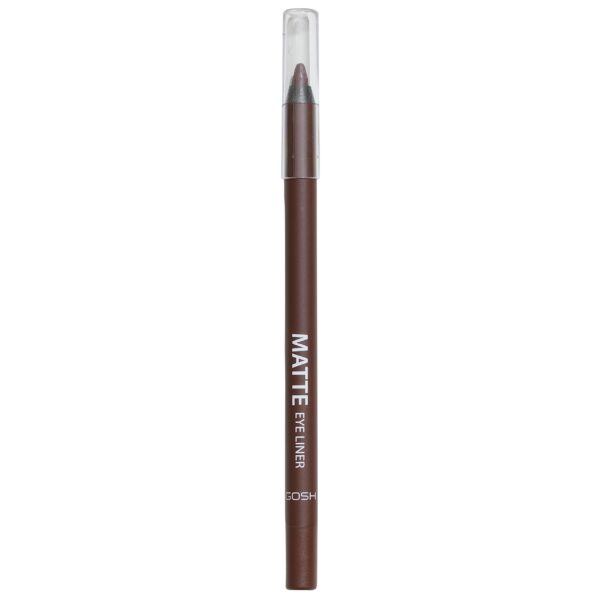 GOSH Neon Blue Eyeliner Matte I Waterproof Eyeliner Pencil I Soft & Creamy for Easy Application I Highly Pigmented Eye Pencil I Longlasting & Transferproof I Vegan & Perfume-free I 015 Mahogany