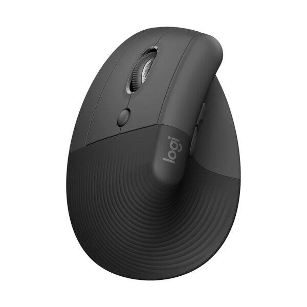 Logitech Lift Left Vertical Ergonomic Mouse, Left-handed, Wireless, Bluetooth or Logi Bolt USB, Quiet clicks, 4 buttons, compatible with Windows/macOS/iPadOS, Laptop, PC - Grey