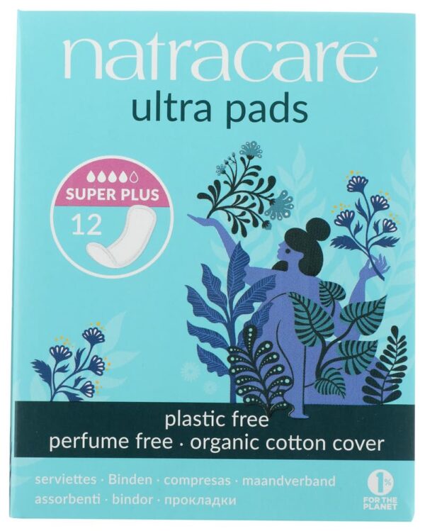 Natracare Pads Ultra Super Plus - 12 Ct, 3 pack