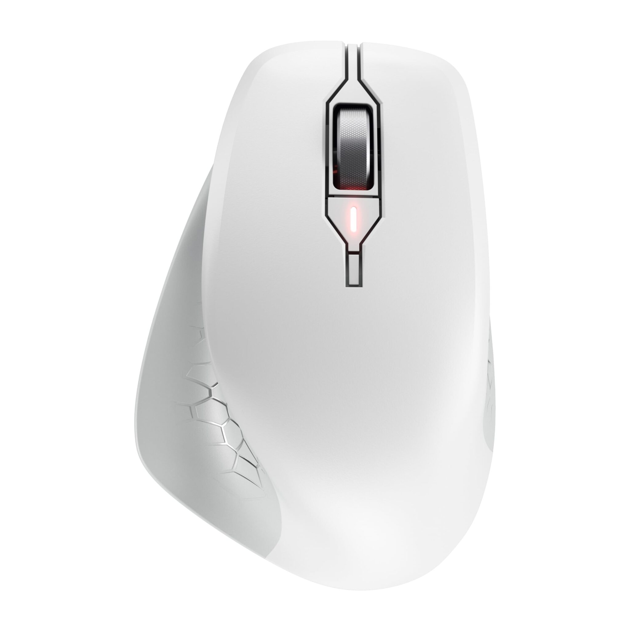 CHERRY STREAM MOUSE COMFORT, Wireless Ergonomic Mouse with Rubberized Thumb Rest, For Right-Handers, 2.4 GHz, 6 Whisper-Quiet Buttons, White