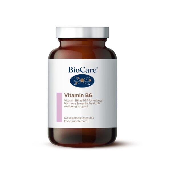 BioCare Vitamin B6 | for Energy, Hormone & Mental Health & Wellbeing Support - Pack of 60 Capsules