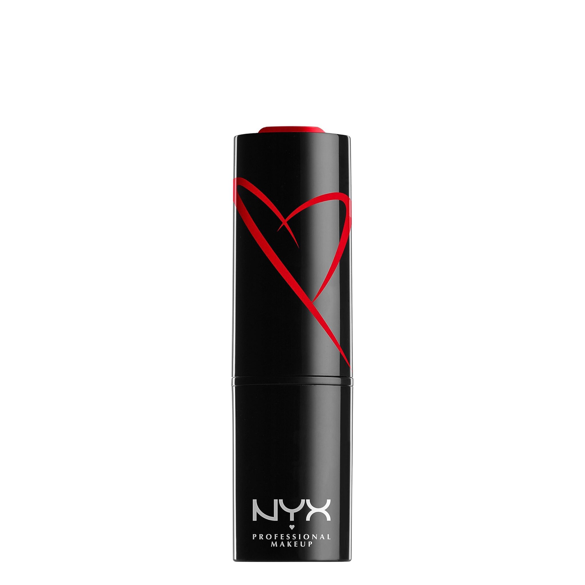 NYX Professional Makeup Shout Loud Satin Lipstick, Ultra-Saturated Colour, Vegan Formula, Red Haute