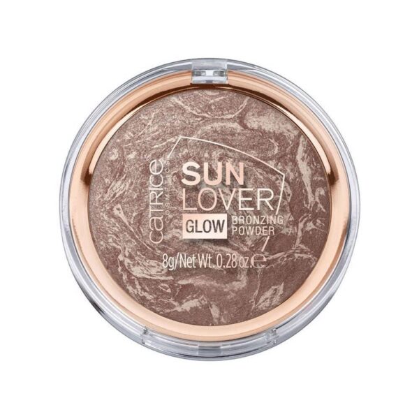 Catrice Sun Lover Glow Bronzing Powder, Bronzer, No. 010, Brown, Shimmering for Dry Skin, for Blemished Skin, for Combination Skin, Vegan, Oil-Free, Perfume, No Alcohol, Pack of 1 (8 g)