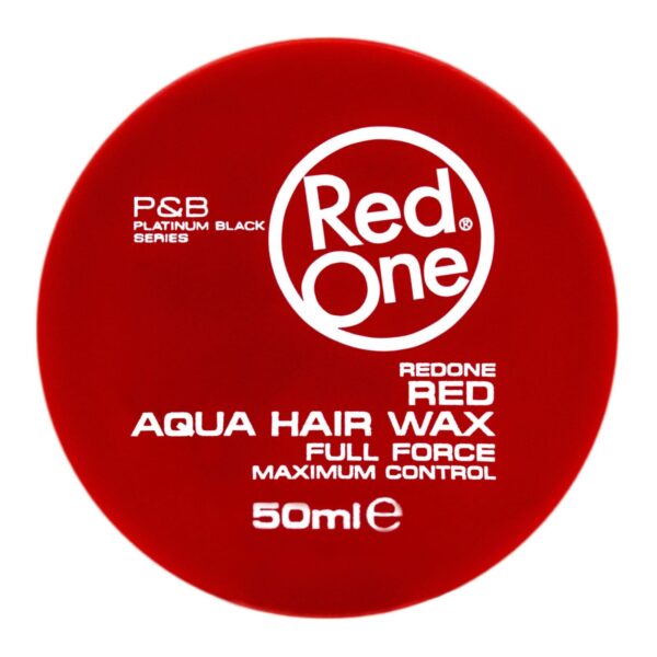 RedOne Hair Styling Aqua Wax Red 50 ml | Travel Size | Edge Control | Hair Gel Wax | Ultra Hold | Strawberry Scent | Men & Women Hair Wax | Maximum Control