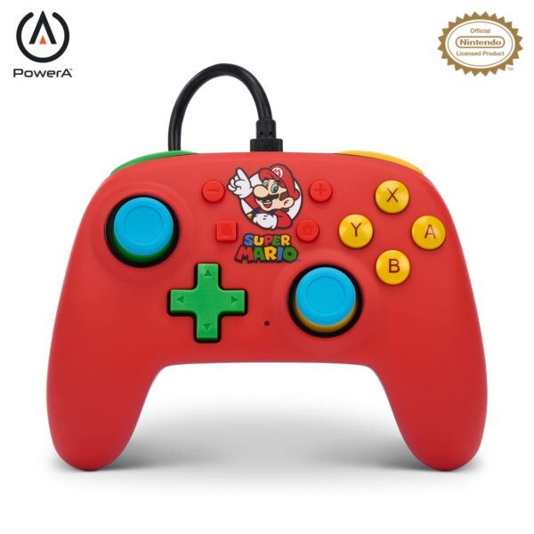 PowerA Nano Wired Controller for Nintendo Switch - OLED Model, Nintendo Switch and Nintendo Switch Lite - Mario Medley, Gamepad, Game Controller, Officially Licensed