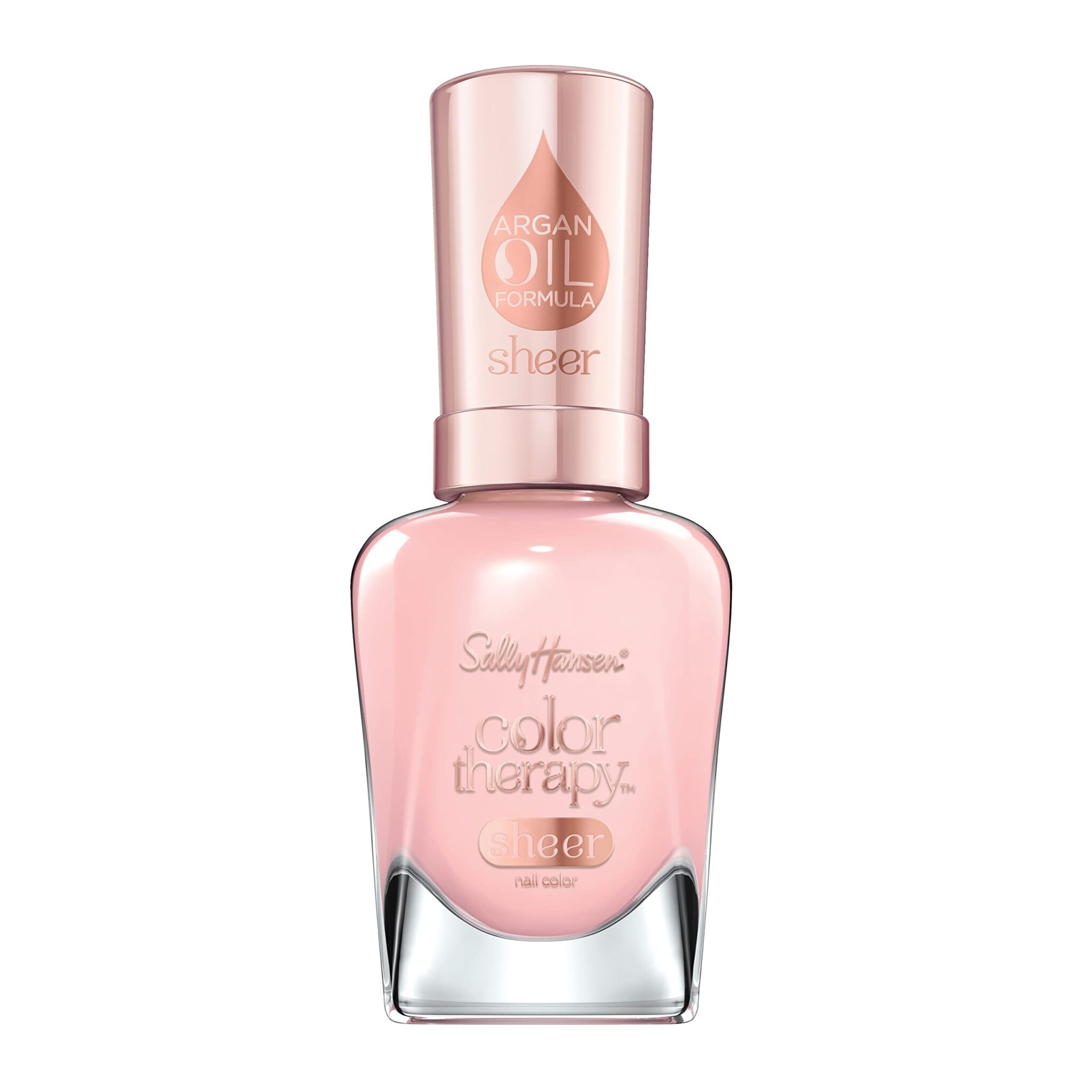 Sally Hansen Colour Therapy Nail Polish with Argan Oil, Rosy Quartz, 14.7 ml