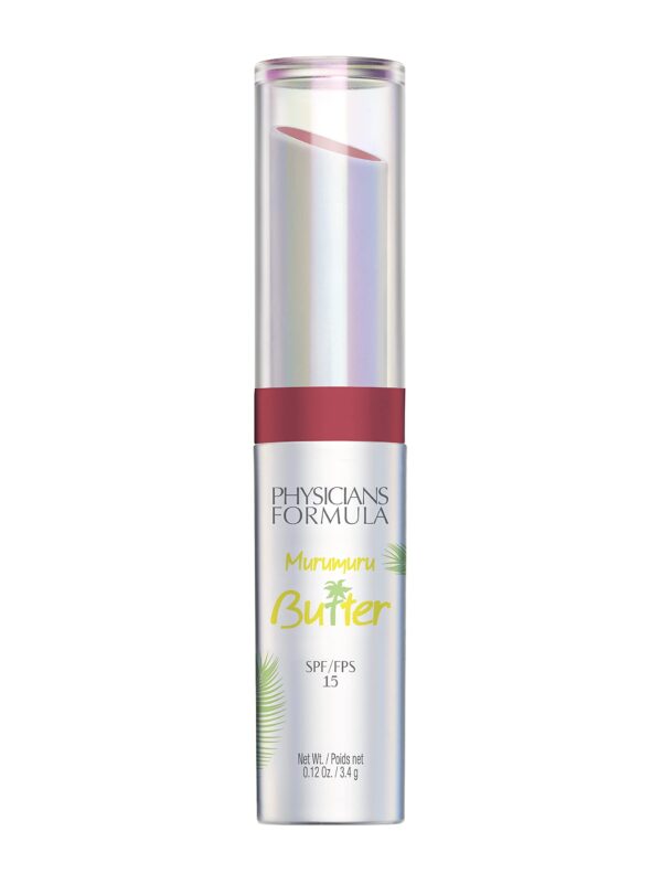 Physicians Formula - Murumuru Butter Lip Cream - Creamy Lipstick with Moisturizing Tucuma, Cupuaçu and Murumuru Butter Blend, Essential Fatty Acids and Protective SPF 15 - Pinkini