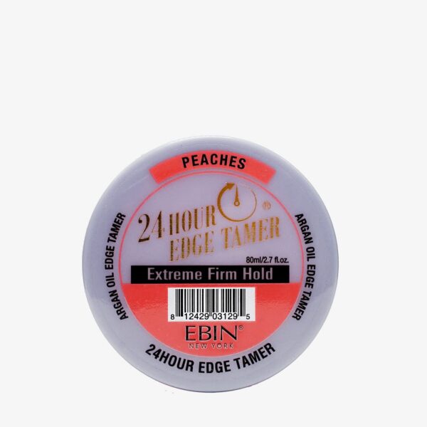 EBIN NEW YORK 24 Hour Edge Tamer Refresh – Extreme Firm Hold, 2.7 Oz, Peaches – No Flaking, No White Residue, Shine and Smooth with Argan Oil & Castor Oil