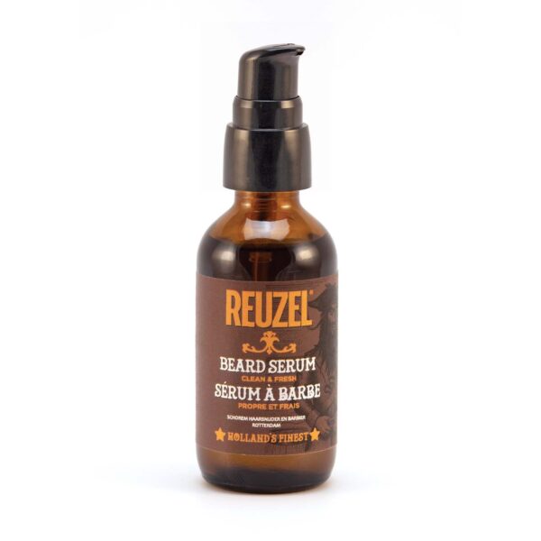 Reuzel Clean And Fresh Beard Serum - Light, Citrus Mint Scent - Formulated For Your Beard And Skin - Won'T Clog Pores - Natural Non-Greasy Finish - Softens With Weightless Feel - Vegan Formula - 2 Oz