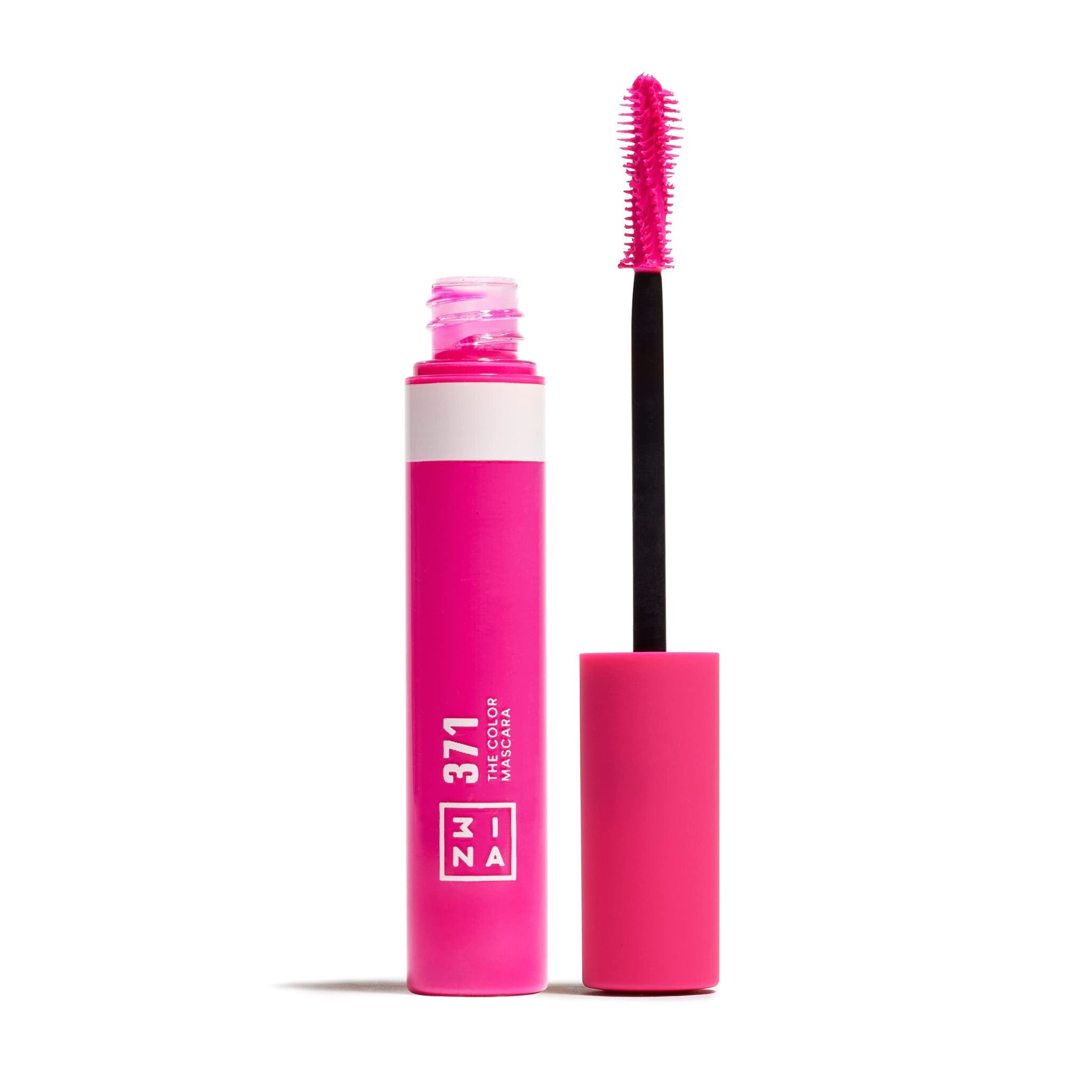 3INA MAKEUP - The Color Mascara 371 - Pink Mascara with Vegetal Keratin - Volume and Lift Long-Lasting Mascara - Flake Free Mascara - Lengthening Mascara for Sensitive Eyes - Vegan - Cruelty Free