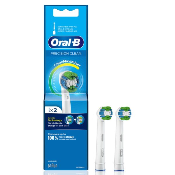 Oral-B - Precision Clean Replacement Heads with CleanMaximiser-Technology - 2 Pieces