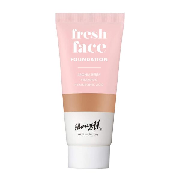 Barry M Cosmetics Fresh Face Lightweight Liquid Foundation Infused With Hyaluronic Acid And Vitamin C, Shade 12