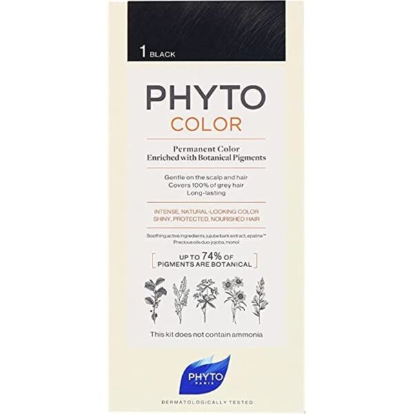 PHYTO Permanent Color-Treatment, Shade 1 Black