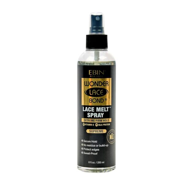 EBIN NEW YORK Wonder Bond Melting Spray 250ml - Extreme Firm Hold (Supreme) | No Reside, Long Lasting Formula with Protecting Edges, Gives Undetectable and Natural Look