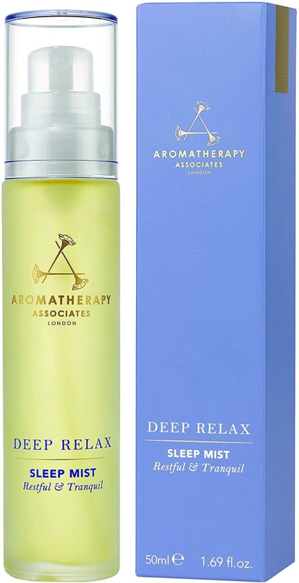 Aromatherapy Associates Deep Relax Sleep Mist 50 ml - Sweet Dream, Good Night Sleep, Highly Efficacious, Hand-Crafted Blend, Grounding Vetiver, Soothing Camomile, Relaxing Sandalwood