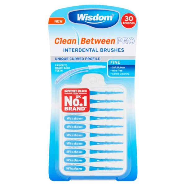 Wisdom Clean Between Pro Interdental Brushes Fine, 30 each