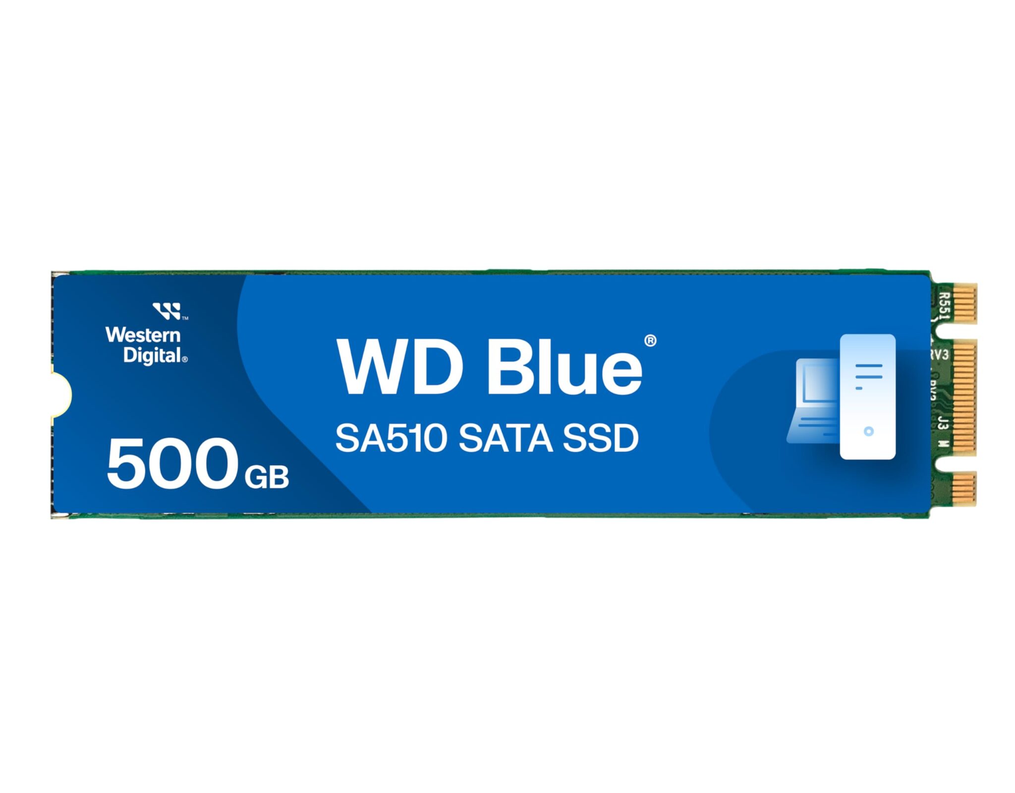 WD Blue SA510 500GB, M.2 SATA SSD, up to 560 MB/s, Includes Acronis True Image for Western Digital, Disk & Cloning Migration, Flexible backup & recovery, ransomware protection