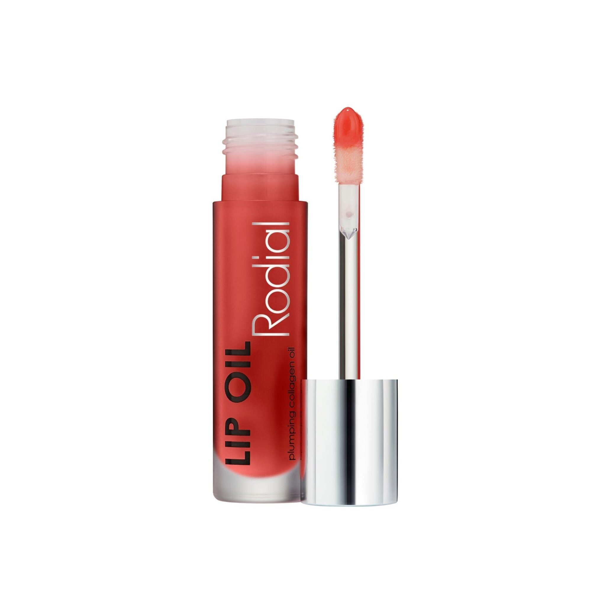 Rodial Plumping Collagen Lip Oil Sugar Coral 4ml, Vegan Collagen-Infused Lip Oil with Macadamia and Jojoba Oil, Deep Hydration for Fuller-Looking Pout, Ultra-Nourishing Formula for Silky Lips