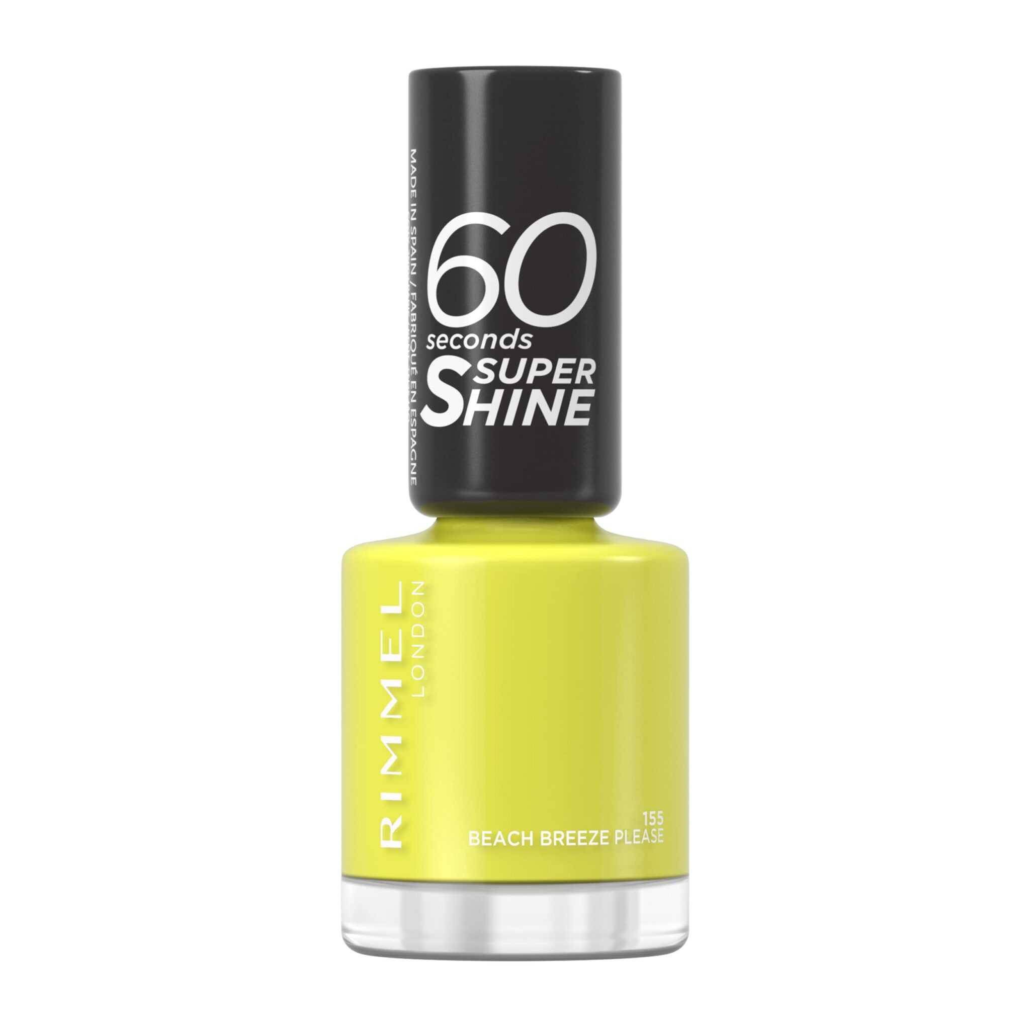 Rimmel London Super Shine 60 Seconds Nail Polish, 155 Beach Breeze Please, 8ml