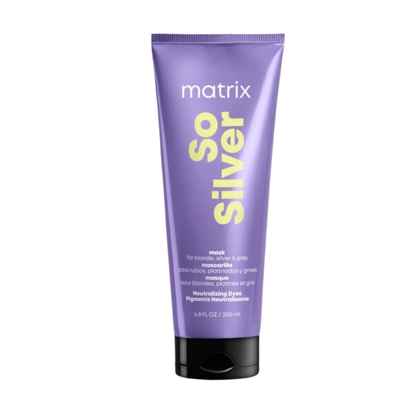 Matrix Hair Mask, For Blondes, Greys and Silvers, Tones + Neutralises, Total Results, So Silver, 200ml