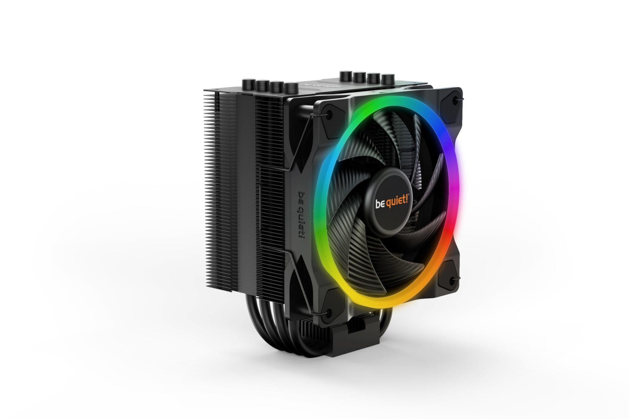 be quiet! Pure Rock 2 FX Black, CPU cooler, 150W TDP, Light Wings 120mm PWM high-speed with ARGB lighting, 4 6mm heatpipes, asymmetric design, single tower, BK033