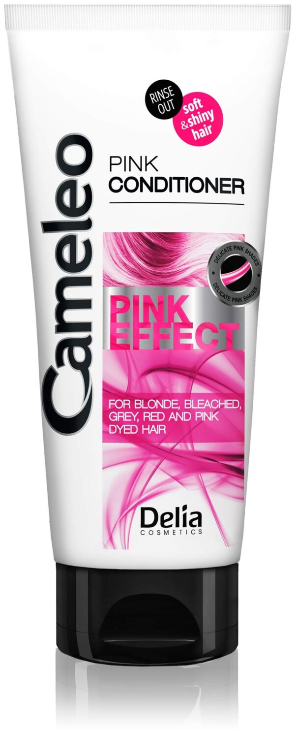 Cameleo - Pink Effect Conditioner with Grapefruit Extract for Blonde, Bleached, Red & Pink Dyed Hair - Soft & Shine Hair with Rose Highlights - No Parabens, Salt - 200 ml