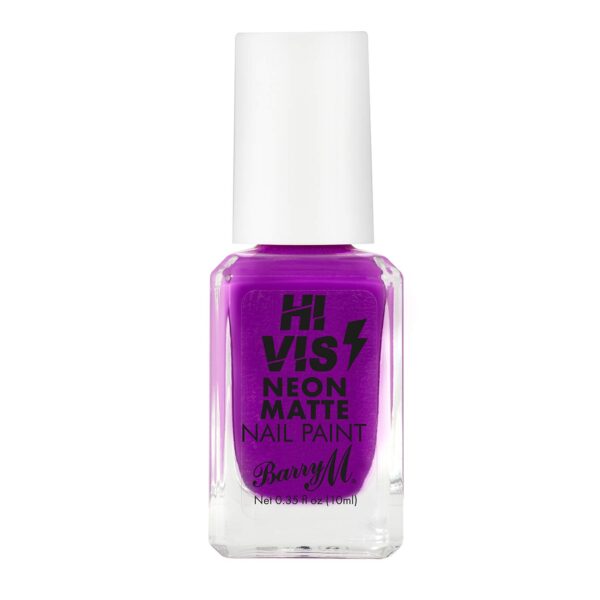 Barry M Cosmetics Hi Vis Neon Matte Nail Paint, Purple Thrill