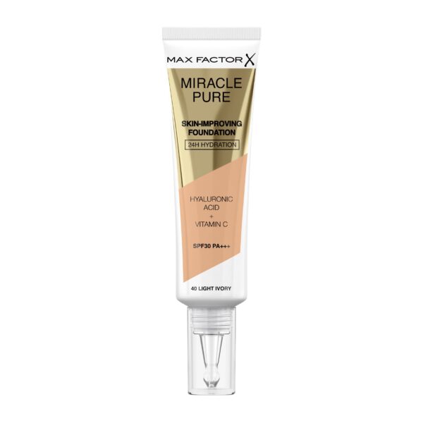 Max Factor Miracle Pure Foundation, Light Ivory 40