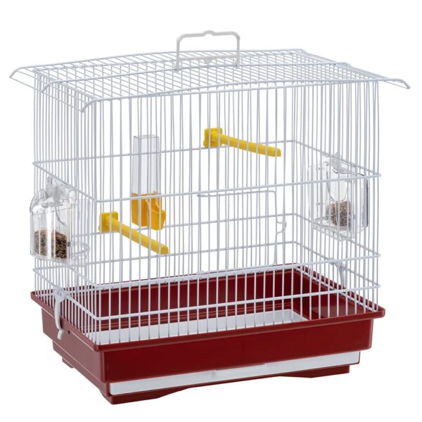 Ferplast Bird Cage Giusy Cage for Birds, Canaries, Budgies, Finches, Metal, Accessories included Rotating Feeder Perches, 39 x 26 x h 37 cm