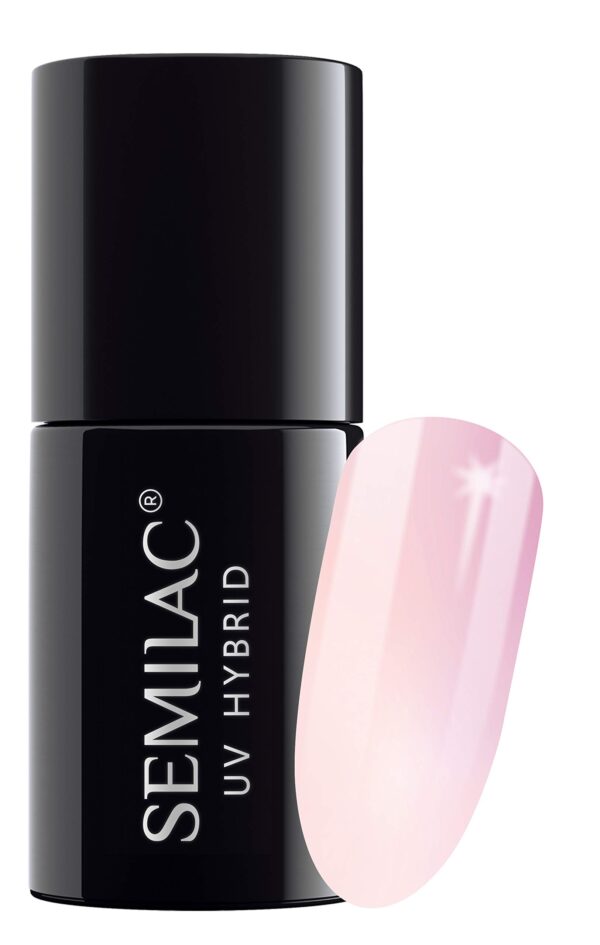 SEMILAC 052 Pink Opal Nail UV Gel Polish | Long Lasting and Easy to Apply | Soak off UV/Led | Perfect for Home and Professional Manicure and Pedicure 7 ml