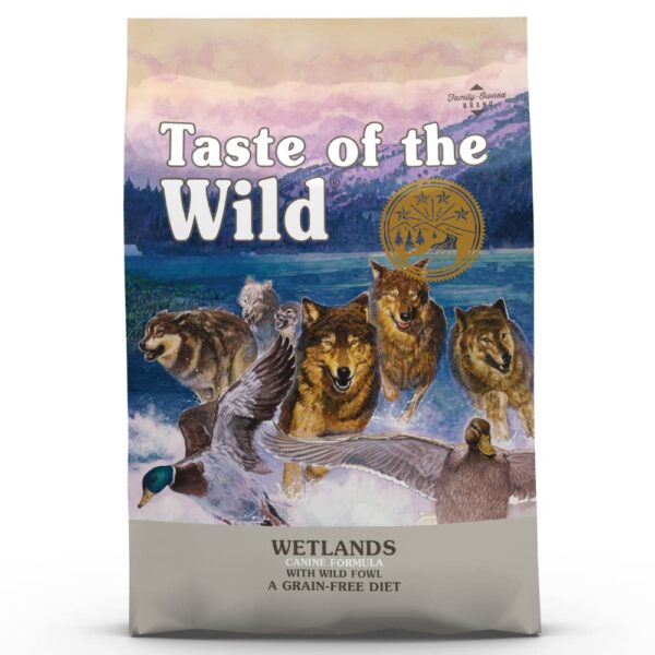 Taste of the Wild, Wetlands, Grain Free Dry Dog Food with Roasted Fowl, 12.2 kg, (Pack of 1)