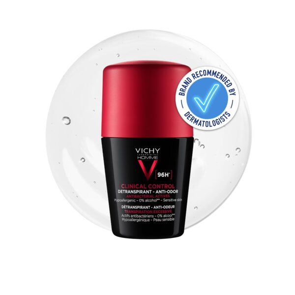 Vichy Men's Clinical Control 96HR Protection Anti-Perspirant Roll On Deodorant 50ml